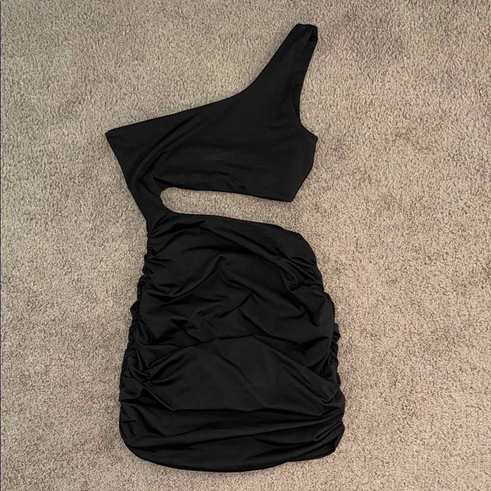 SHEIN Black One-Shoulder Bodycon Dress
